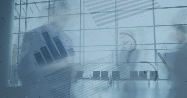 Abstract Business Background with Motion Blur and Financial Graphs - Download Free Stock Images Pikwizard.com