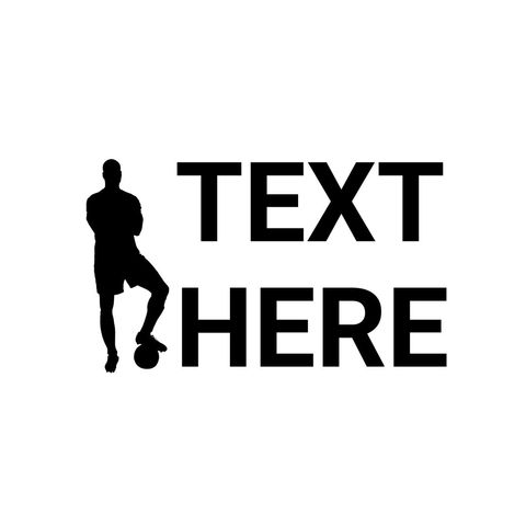 Soccer Player Silhouette with Customizable Text Space - Download Free Stock Templates Pikwizard.com