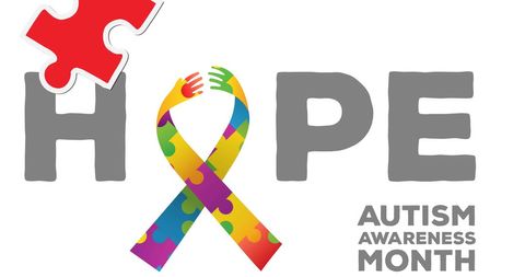 Autism Awareness Month Concept with Puzzle Ribbon and Hope Message - Download Free Stock Images Pikwizard.com