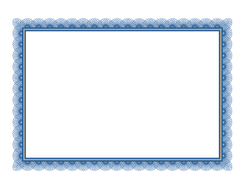 Blue Scalloped Frame with Transparent Center Digital Illustration - Download Free Stock Videos Pikwizard.com