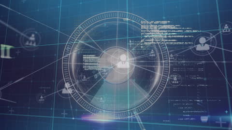 Futuristic Global Connectivity and Data Processing Visualization