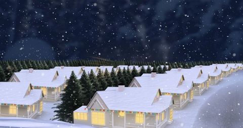 Festive Christmas Villages Lee Atmosphere Winter Night