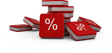Transparent Stack of Red Percent Signs Icon for Finance - Download Free Stock Videos Pikwizard.com