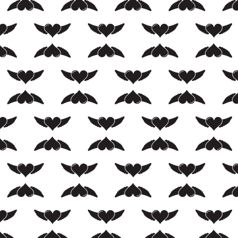 Seamless Winged Heart Pattern on Transparent Background - Download Free Stock Videos Pikwizard.com