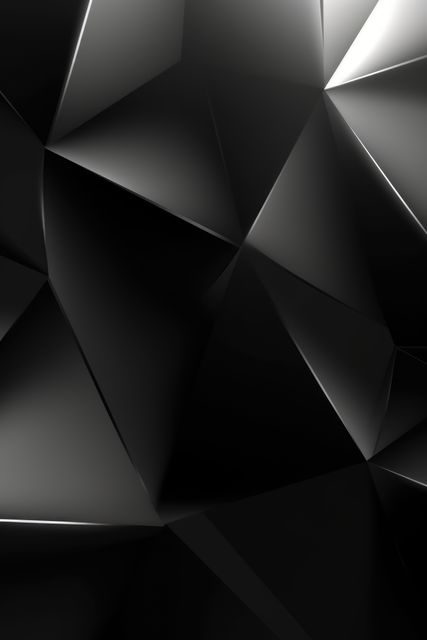 Black 3d angular shapes, created using generative ai technology - Download Free Stock Photos Pikwizard.com