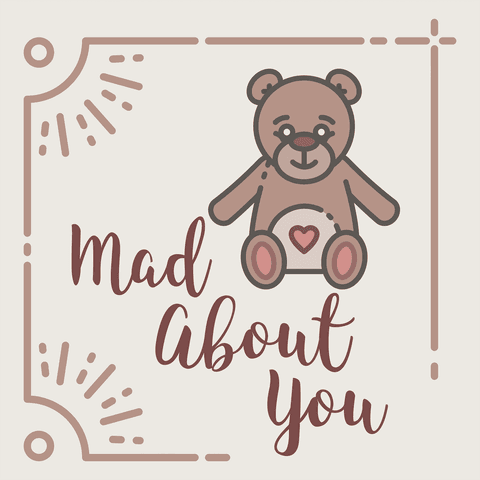 transparent teddy bear illustration with mad about you text - Download Free Stock Videos Pikwizard.com