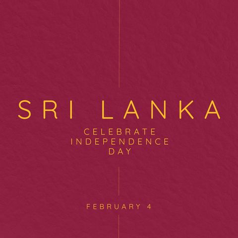 Sri Lanka Independence Day Celebration Poster on Red Background - Download Free Stock Templates Pikwizard.com