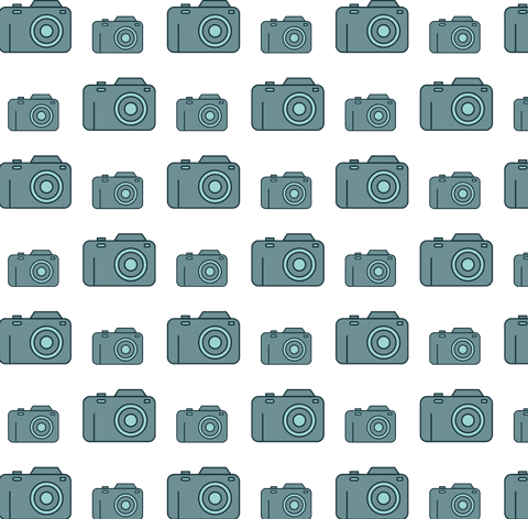Seamless Turquoise Camera Pattern on Transparent Background for Design - Download Free Stock Videos Pikwizard.com
