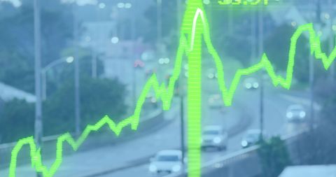 Dynamic Data Processing With Busy City Background - Download Free Stock Images Pikwizard.com