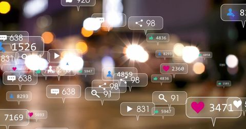 Social Media Engagement in Virtual Cityscape