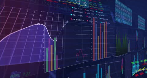 Digital Financial Data and Analytics on Grid Background