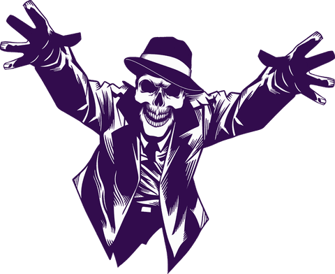 skeleton in fedora lunge dramatic neon transparent background - Download Free Stock Videos Pikwizard.com