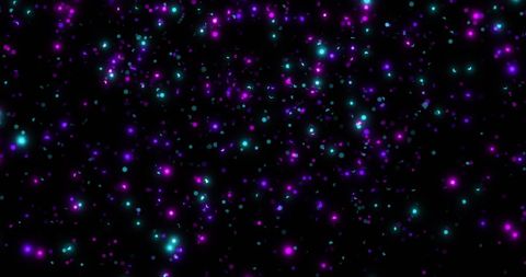 Glow of Vibrant Purple and Blue Lights on Black Background