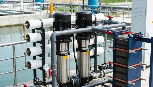 Stainless multistage vertical pumps with ultrafiltration membranes and plate heat exchanger
