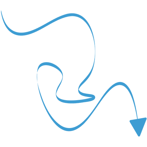 Blue Wavy Arrow Illustration on Transparent Background - Download Free Stock Videos Pikwizard.com