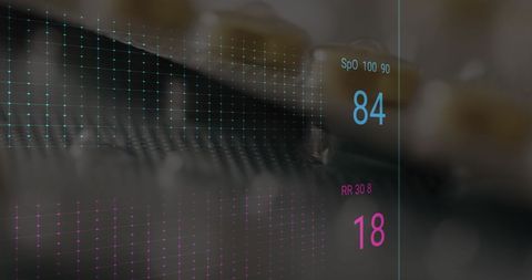 Medical Data Overlay on Blister Pack of Pills Indicating Health Monitoring