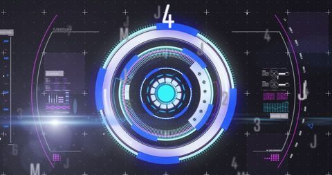 Futuristic Digital Interface with Cyber Elements - Download Free Stock Images Pikwizard.com