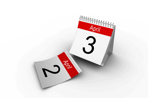 Floating Calendar Pages with April Dates on Transparent Layer - Download Free Stock Videos Pikwizard.com