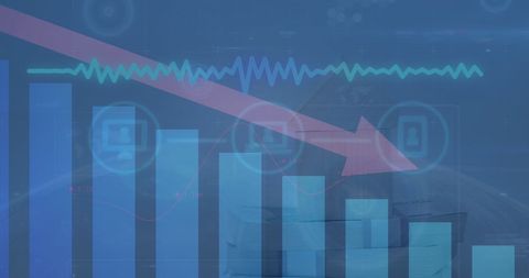 Global Business Data Network with Digital Decline Indicators - Download Free Stock Images Pikwizard.com