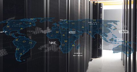 Global Network and Cybersecurity in Modern Data Center - Download Free Stock Images Pikwizard.com