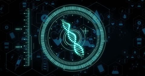 Futuristic Digital DNA Strand Technology Background - Download Free Stock Images Pikwizard.com