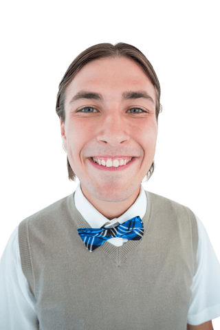 transparent geeky hipster with bowtie smiling - Download Free Stock Videos Pikwizard.com