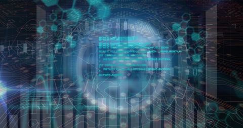 Futuristic Data Processing with Digital Network Interface - Download Free Stock Images Pikwizard.com