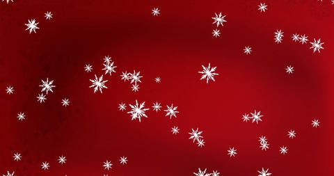 Snowflakes on Red Background for Festive Occasions