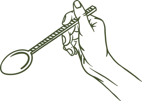 Hand Holding Measuring Spoon Precision Transparent Line Art - Download Free Stock Videos Pikwizard.com