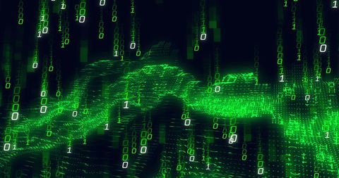 Abstract Digital Data Stream with Binary Code Patterns - Download Free Stock Images Pikwizard.com