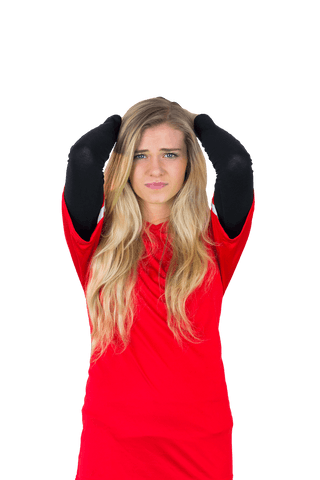 transparent upset woman holding head football fan - Download Free Stock Videos Pikwizard.com