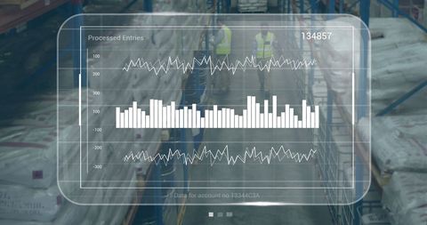 Digital data analytics display in active warehouse environment