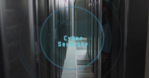 Cyber Security Concept Overlays Modern Server Data Center - Download Free Stock Images Pikwizard.com