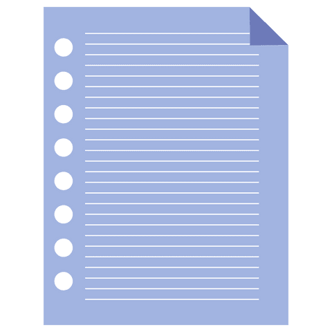 blue lined paper icon on transparent background template - Download Free Stock Videos Pikwizard.com