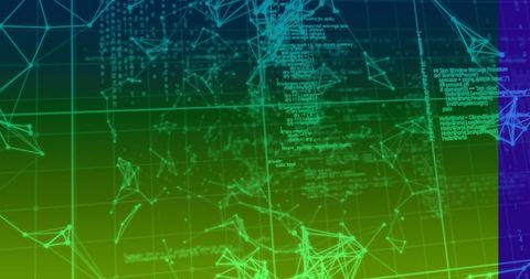 Digital Network Grid with Data Processing - Download Free Stock Images Pikwizard.com