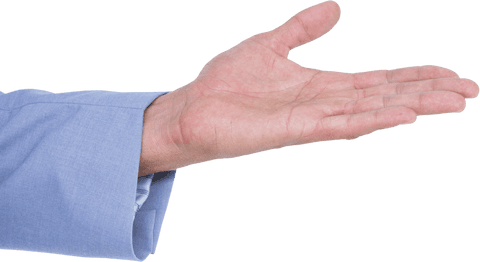 Transparent Gesturing Hand of Businessman in Blue Shirt - Download Free Stock Videos Pikwizard.com