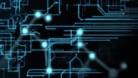 Futuristic Digital Circuit Network Animation