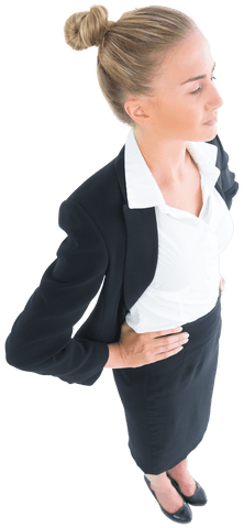 Confident Businesswoman Standing Arrogant Pose Transparent