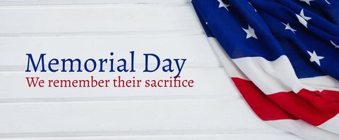Patriotic Memorial Day Tribute with American Flag - Download Free Stock Templates Pikwizard.com