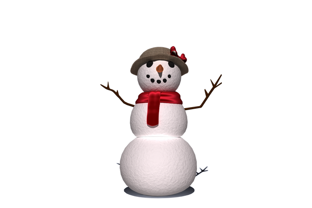 Digital Snowman with Hat and Scarf Transparent Background Utility - Download Free Stock Videos Pikwizard.com