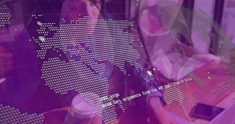 Digital Map Overlay Business Technology Connectivity