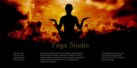 Silhouetted yoga meditation at sunset for calm and wellness