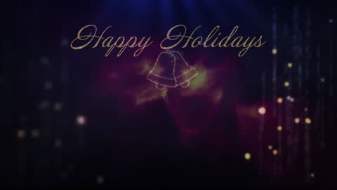 Elegant Happy Holidays Text with Festive Background