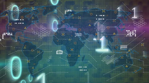 Digital Network and Data Analytics Global Communication Concept