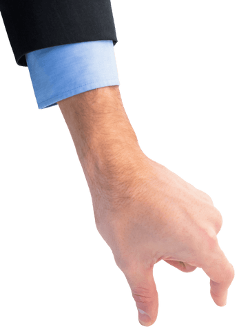 Transparent Businessman Hand Indicating Length - Download Free Stock Videos Pikwizard.com