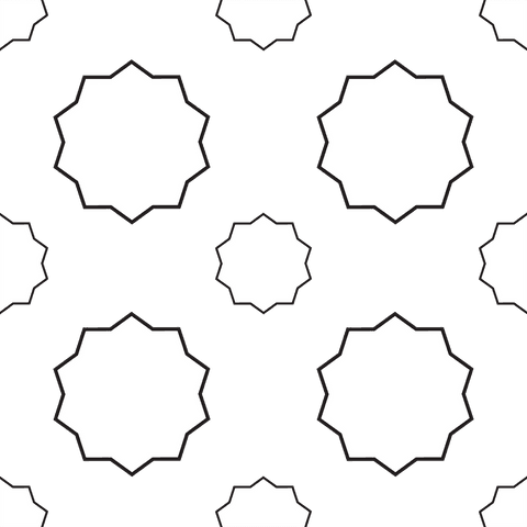 Abstract geometric white shapes on transparent background