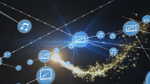 Digital Music Connections and Data Network Visualization