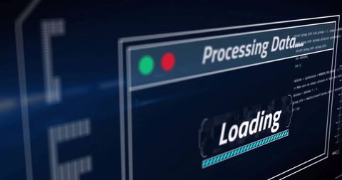 Digital Data Processing with Loading Animation on Dark Screen - Download Free Stock Images Pikwizard.com