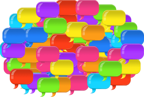vibrant transparent speech bubbles collaboration concept - Download Free Stock Videos Pikwizard.com