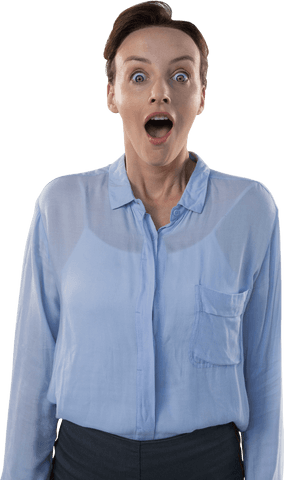 Surprised Businesswoman Transparent Background Expression - Download Free Stock Videos Pikwizard.com